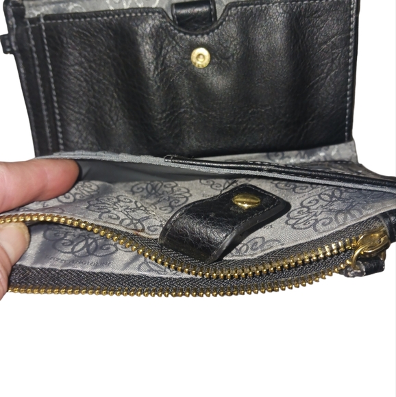 NEW Enzo Angiolini Woven Straw and Leather Wallet - Picture 6 of 9